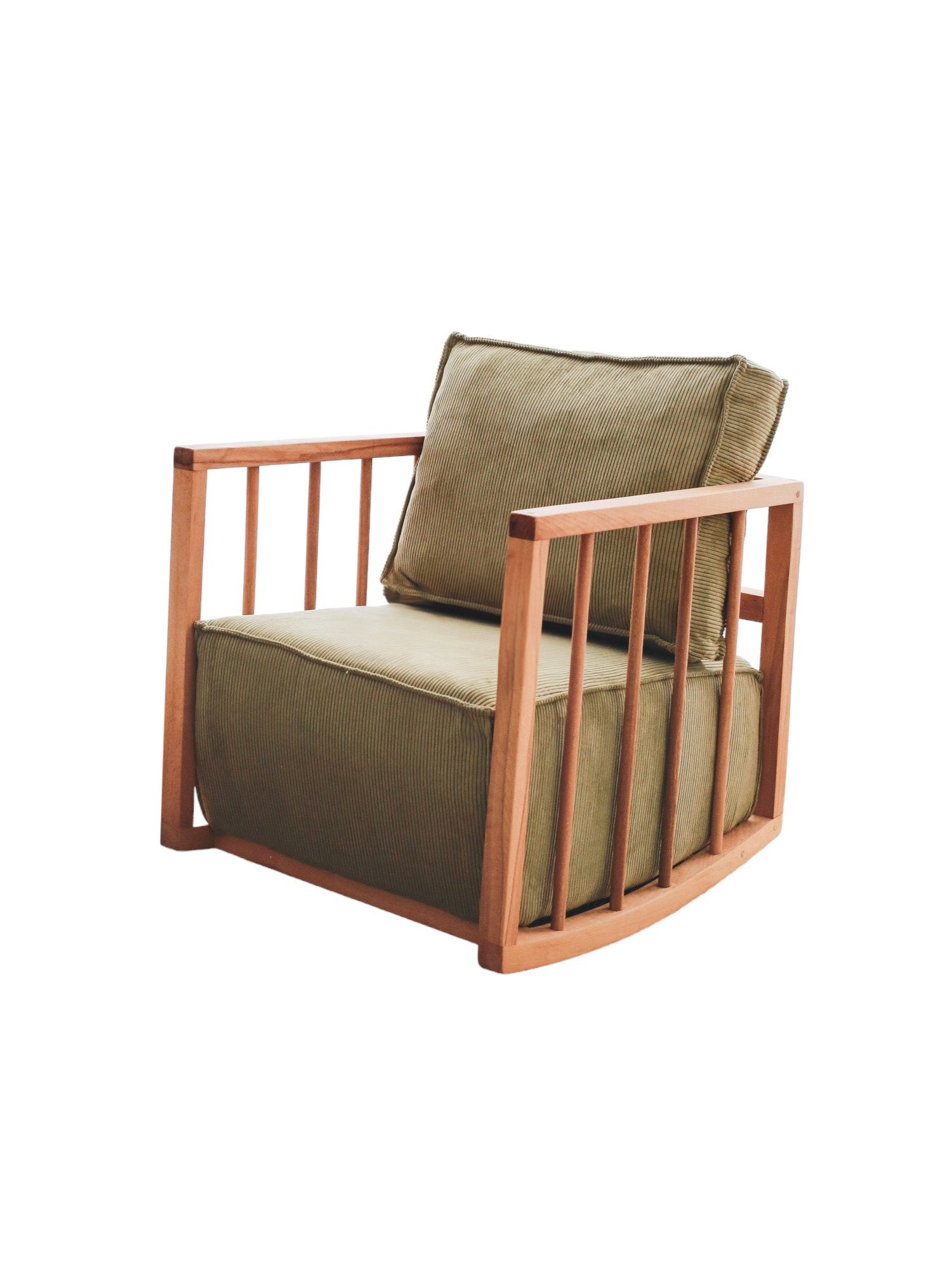 Poltrona Elegante, Cáqui, 65 x 80 x 71 cm | Estrutura 100% Madeira, Tecido Babyface | Assento Confortável com 56 cm de Profundidade | Perfeita para Espaços Modernos