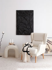 Poltrona Elegante, Tecido Teddy Creme, 78 x 94 x 70 cm | Estrutura 100% Madeira, Altura Confortável para Sentar: 43 cm | Perfeita para Sala de Estar e Escritório