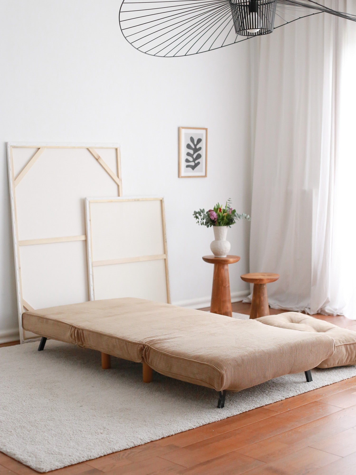 Sofá-cama versátil de 1 lugar, tecido marrom, 93 x 90 x 82 cm | 100% TEDDY, extensível até 186 cm | Perfeito para espaços pequenos, design elegante e confortável