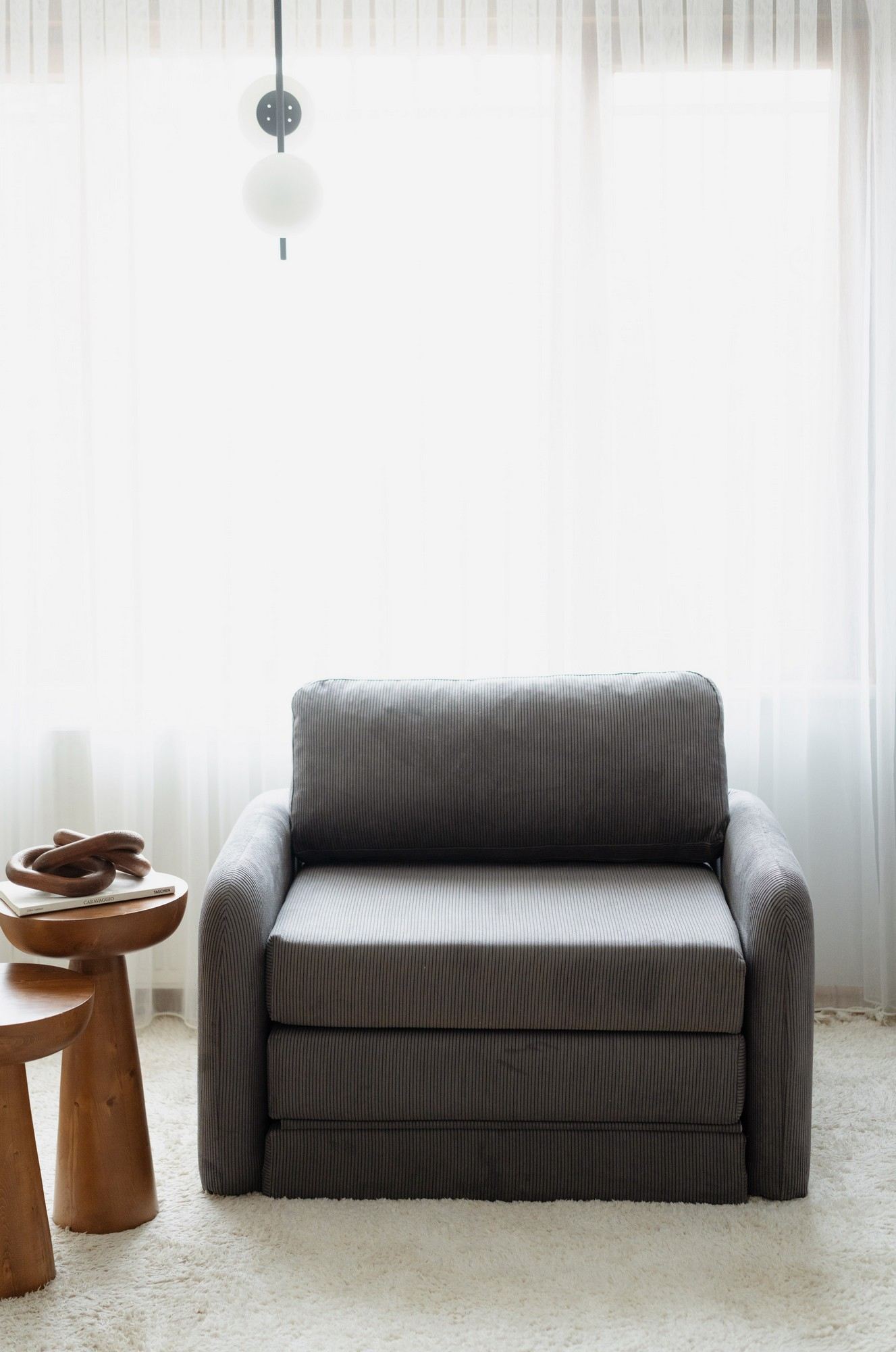 Sofá-cama de 1 lugar-Nest-Cinza