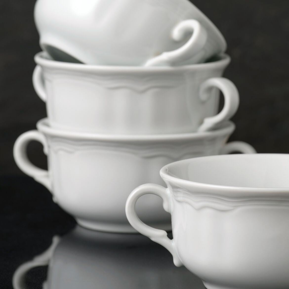 Conjunto de tigelas de porcelana – 350 ml – Branca – 100% porcelana