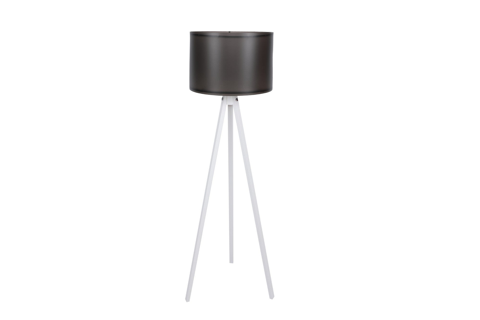 Candeeiro de Pé – 145 cm – Preto e Branco – MDF e Polipropileno