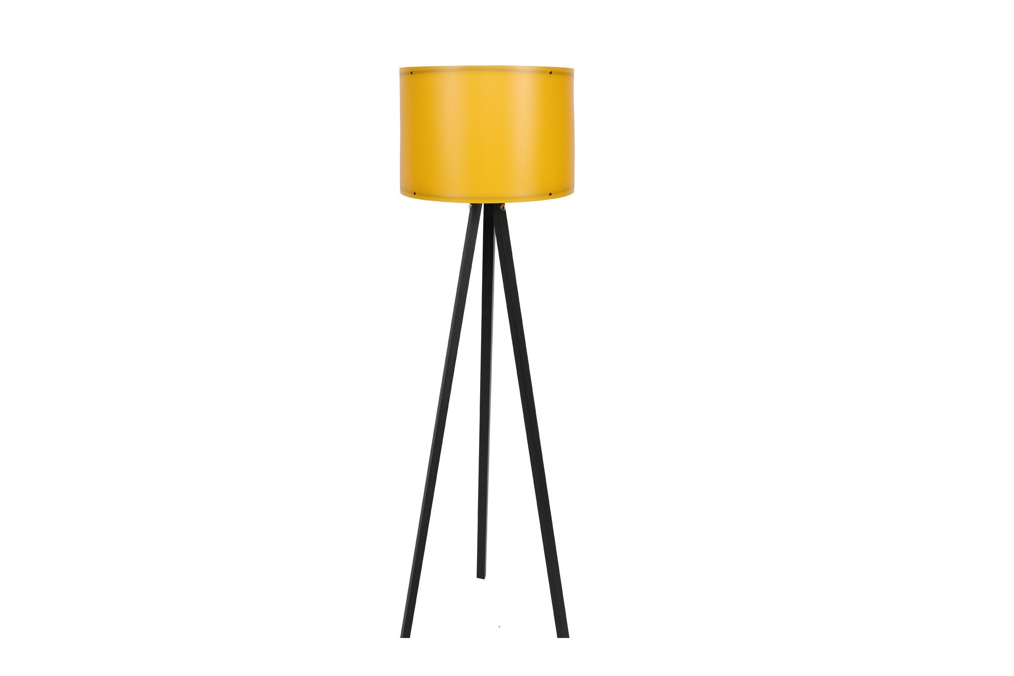 Candeeiro de Pé – 145 cm – Amarelo/Preto – MDF/Polipropileno