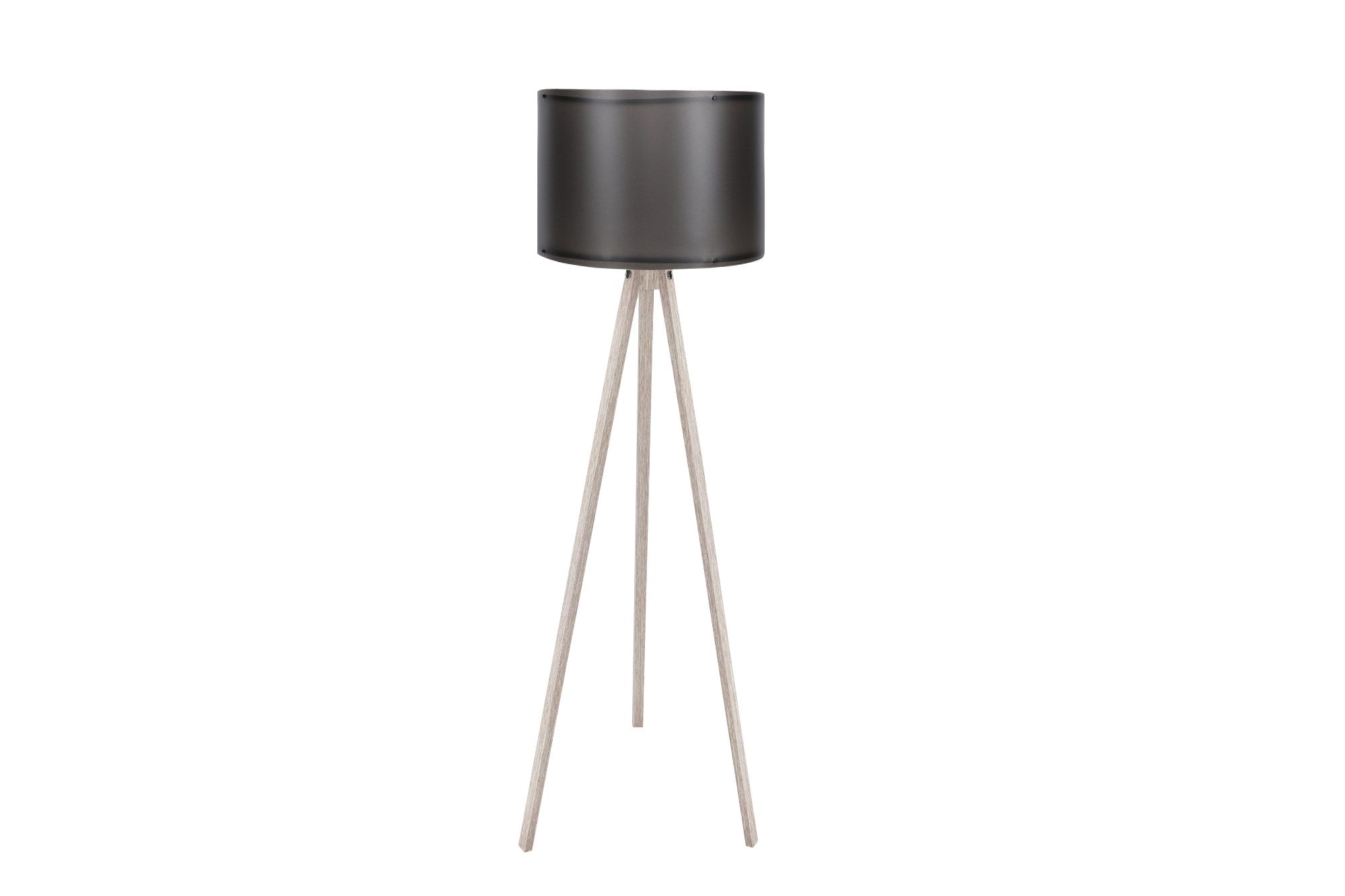 Candeeiro de Pé – 145 cm – Preto e Creme – MDF e Polipropileno