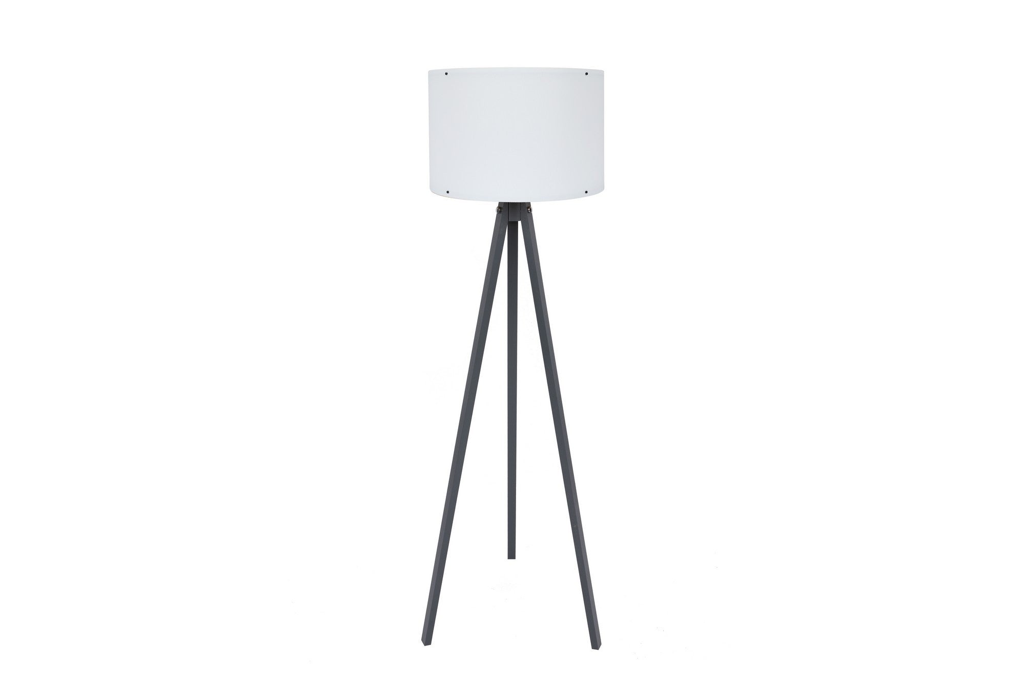 Candeeiro de Pé – 145 cm – Branco e Cinza – MDF com Tampa de Polipropileno