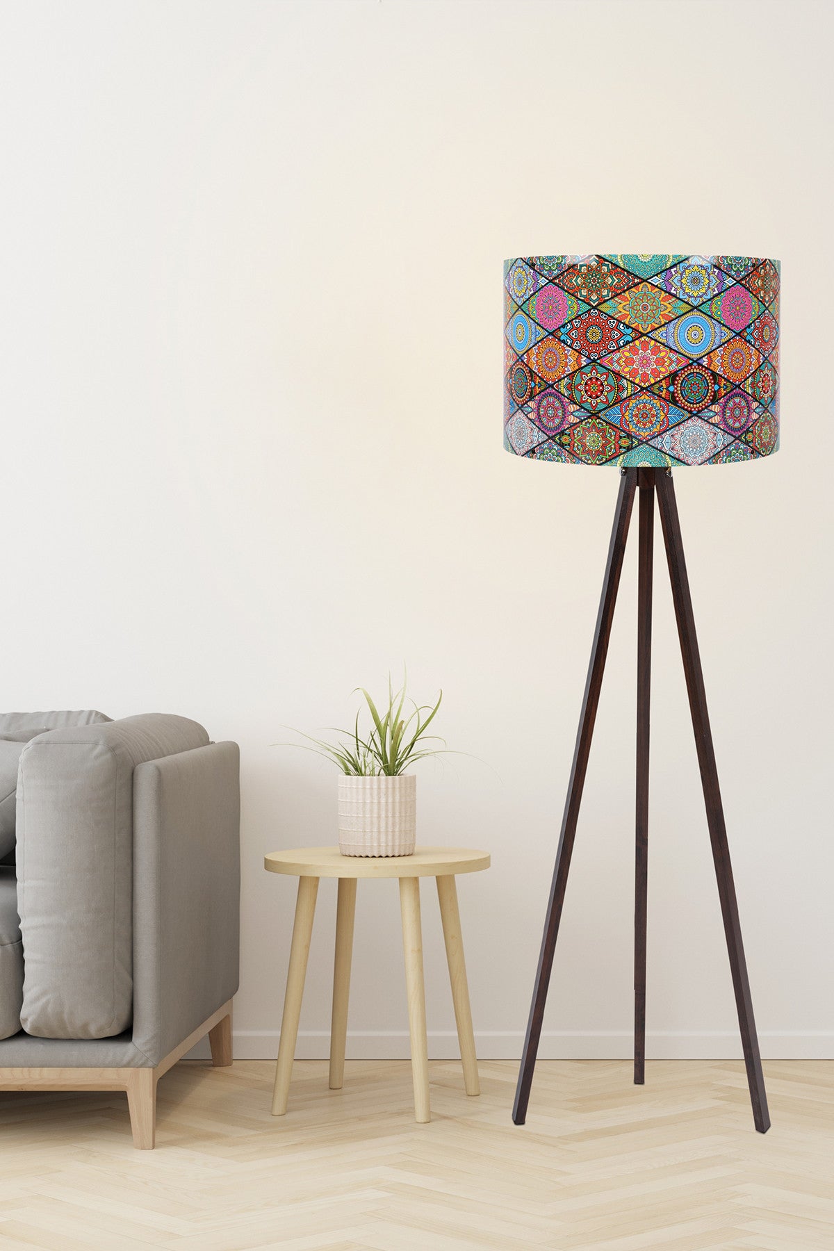 Candeeiro de Pé – 145 cm de Altura – Corpo em MDF – Base em Polipropileno