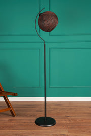 Candeeiro de Pé – 165 cm – Vermelho e Preto – Metal