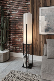 Candeeiro de Pé Elegante – 160 cm de Altura – Preto – Aglomerado e MDF
