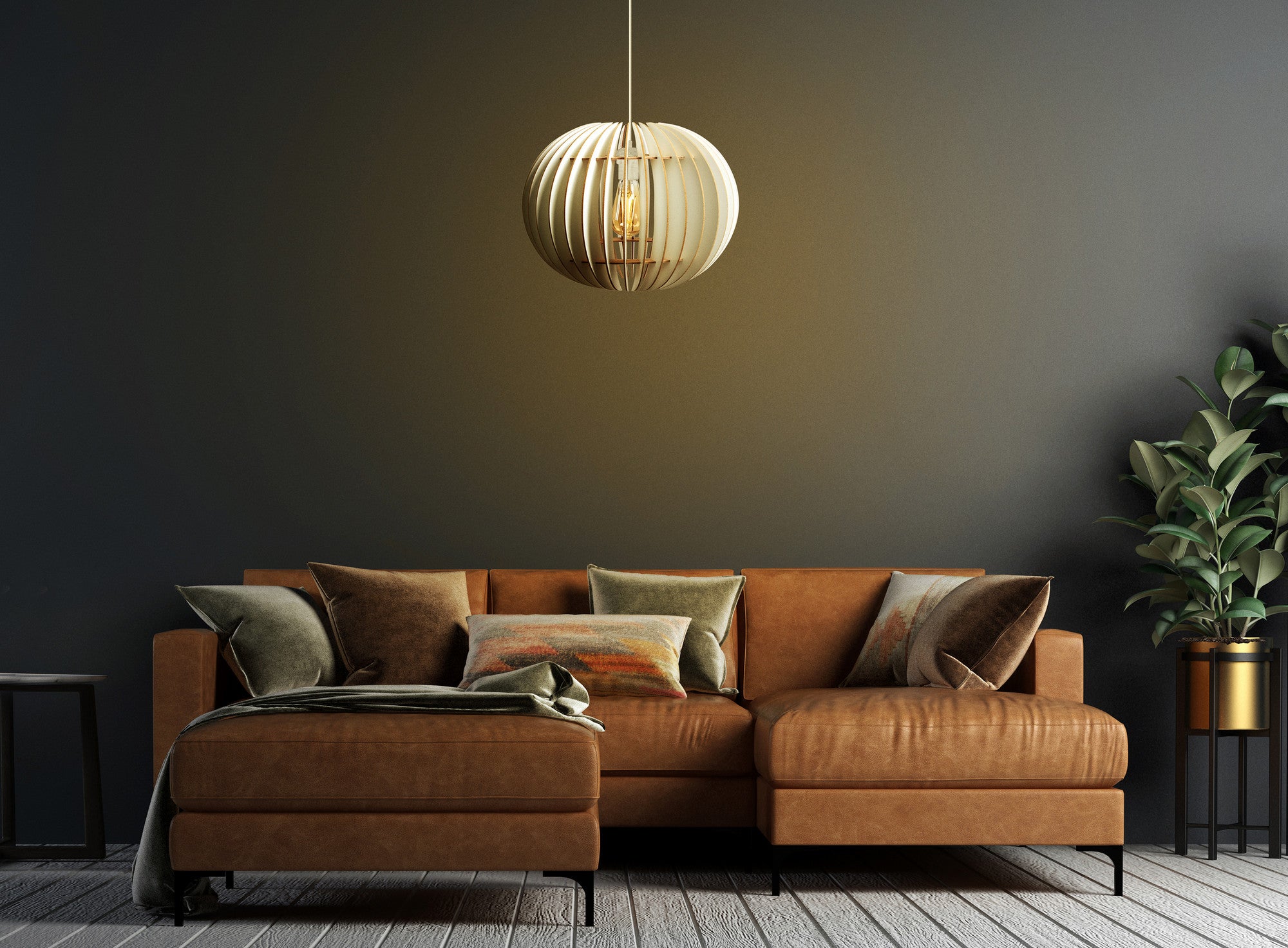 Candeeiro de Teto – altura ajustável de 70 cm – cor branca – material MDF