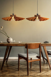 Candeeiro de Teto – 45 cm de Altura – Cor Nogueira – Corpo em MDF