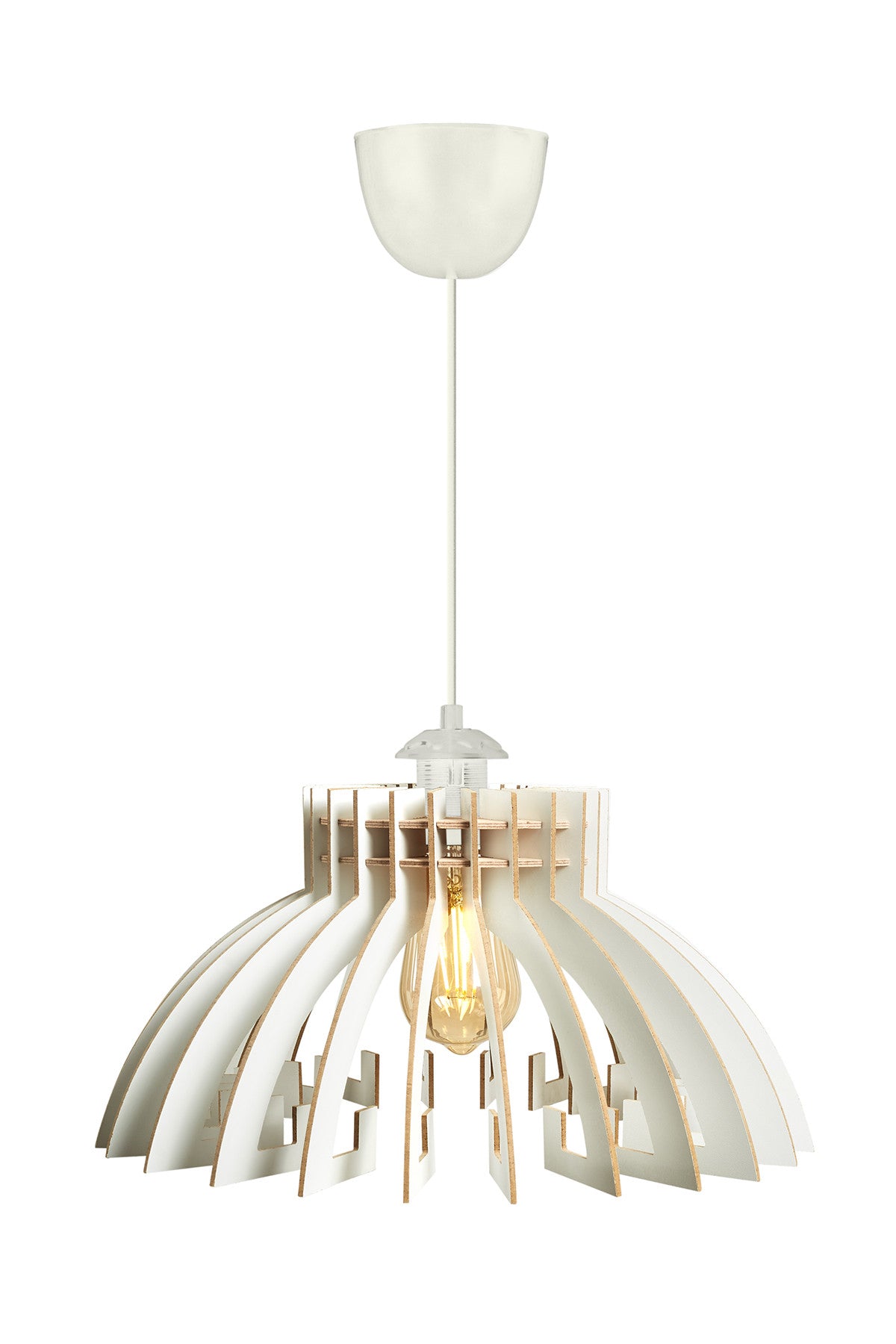 Candeeiro de Teto – 55 cm – Branco – MDF