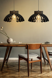 Candeeiro de Teto – 55 cm – Preto – MDF