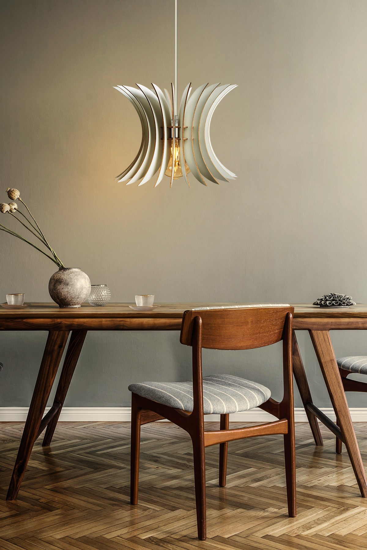 Candeeiro de Teto – 60 cm – Branca – MDF