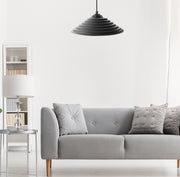 Candeeiro de Teto – 50 cm de altura – Preto – ABS e policarbonato