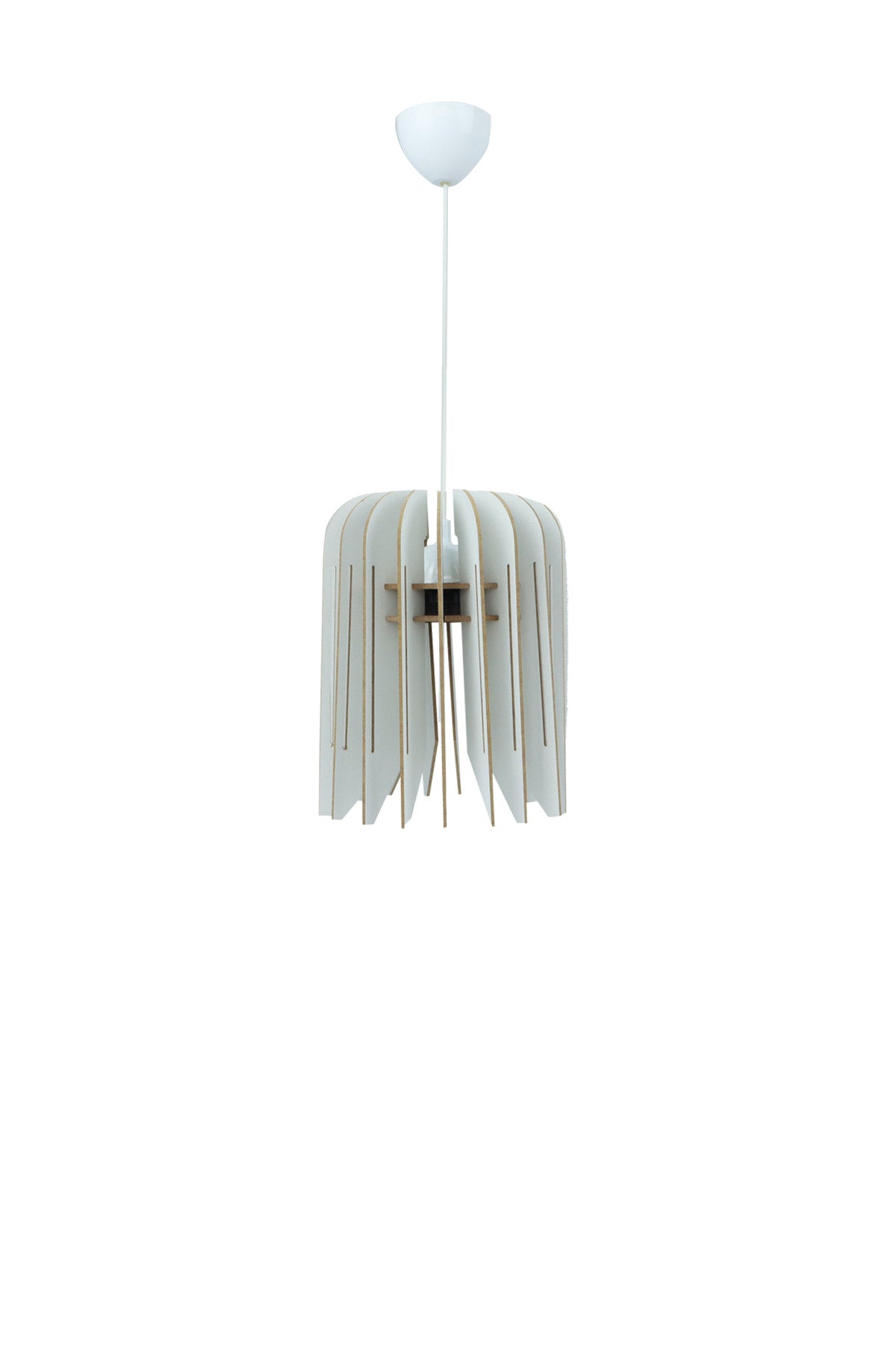 Candeeiro de Teto – 25cm x 18,5cm x 65cm – Branco – MDF