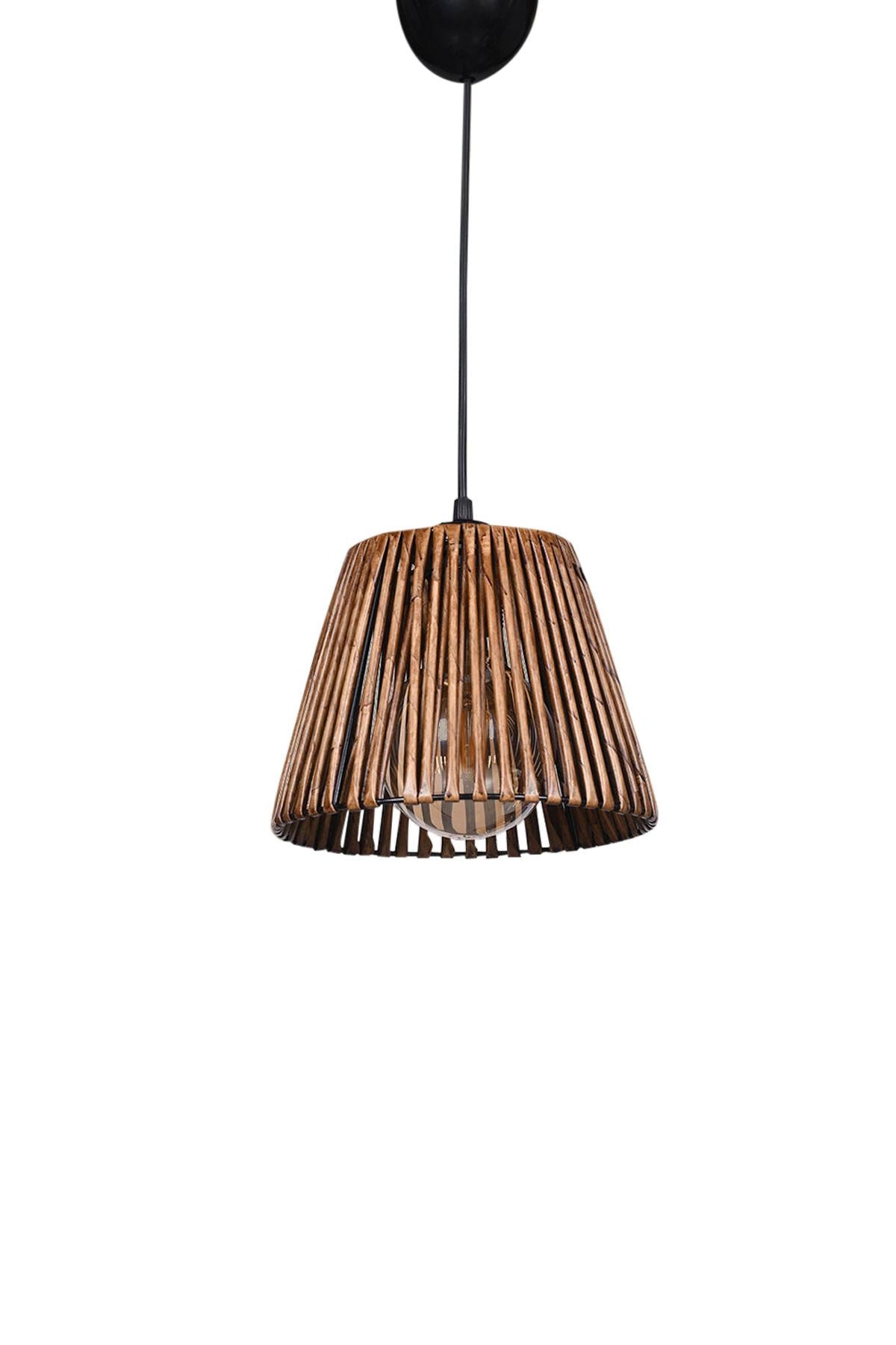 Candeeiro de Teto – 75 cm – Preto e Ouro Rosa – Metal