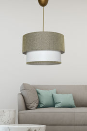 Candeeiro de Teto – 30 x 30 cm – Verde e Branco – Metal