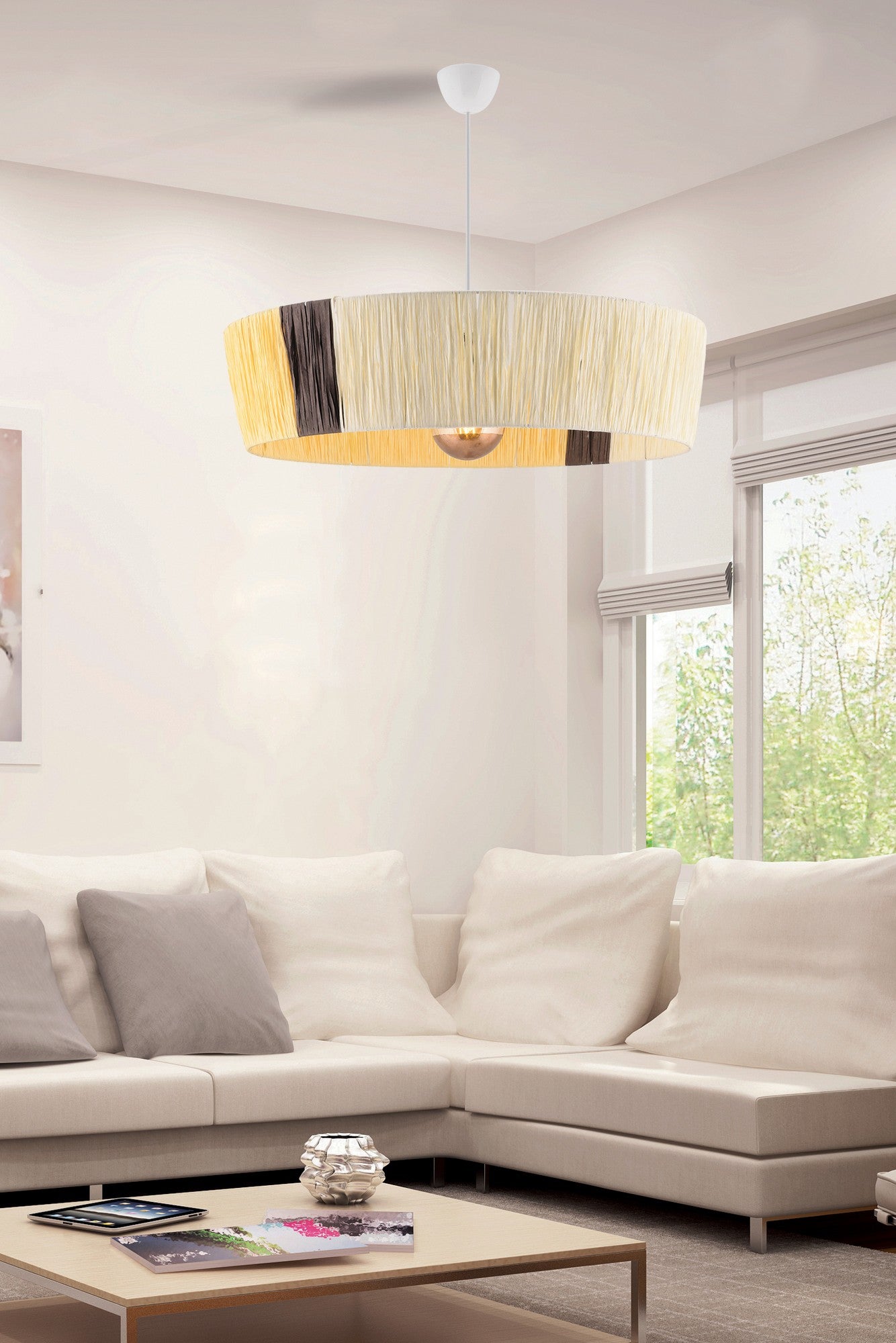 Candeeiro de Teto – 60 x 60 cm – Multicolorido – Metal