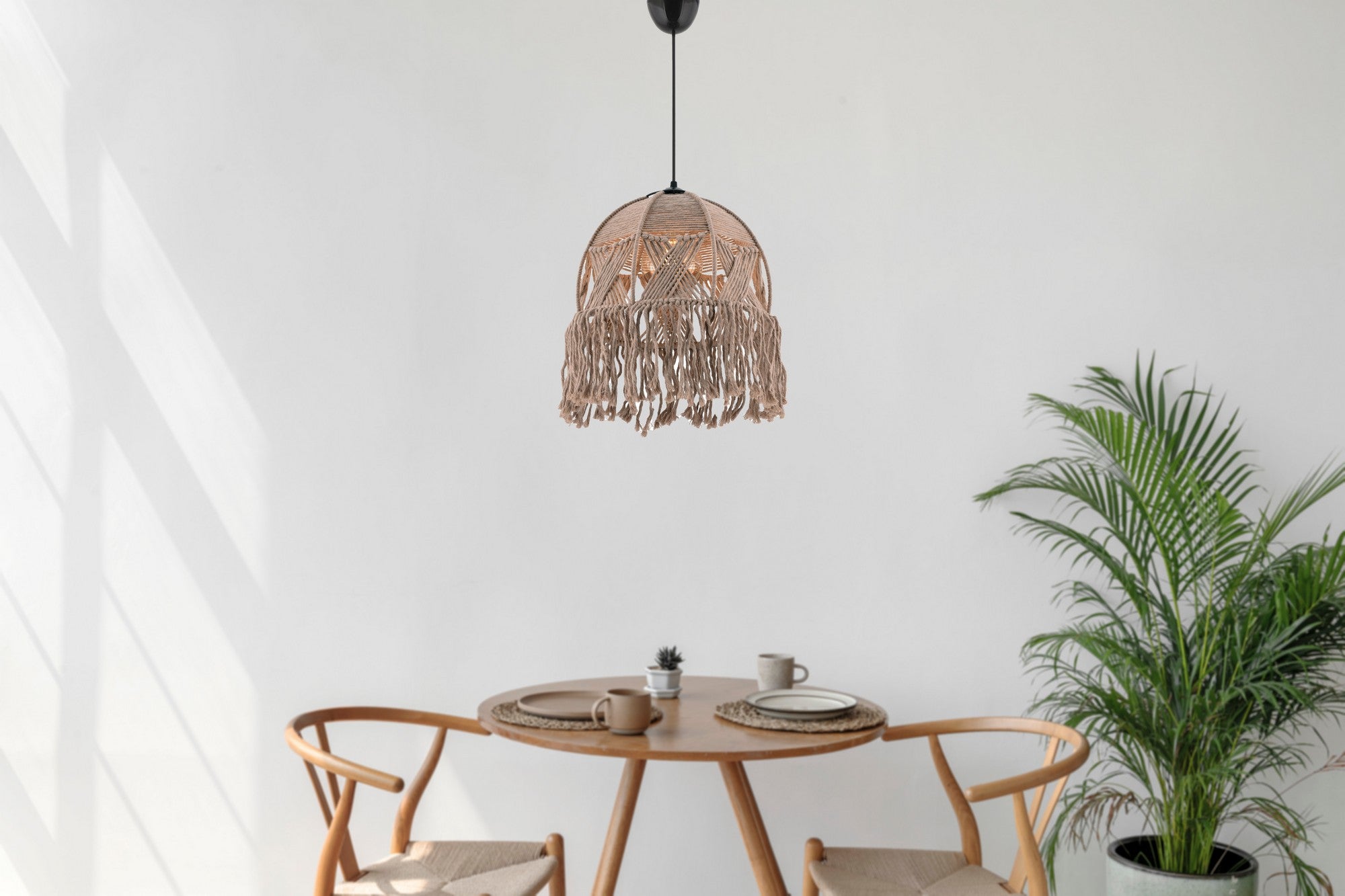 Candeeiro de Teto – 65 cm – Marrom – Metal