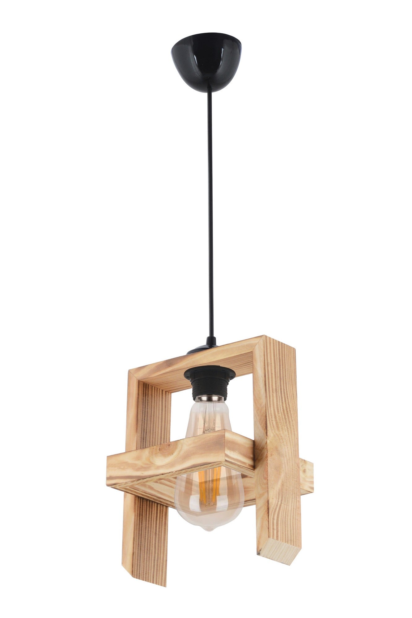 Candeeiro de Teto – 65 cm – Cor natural – Madeira