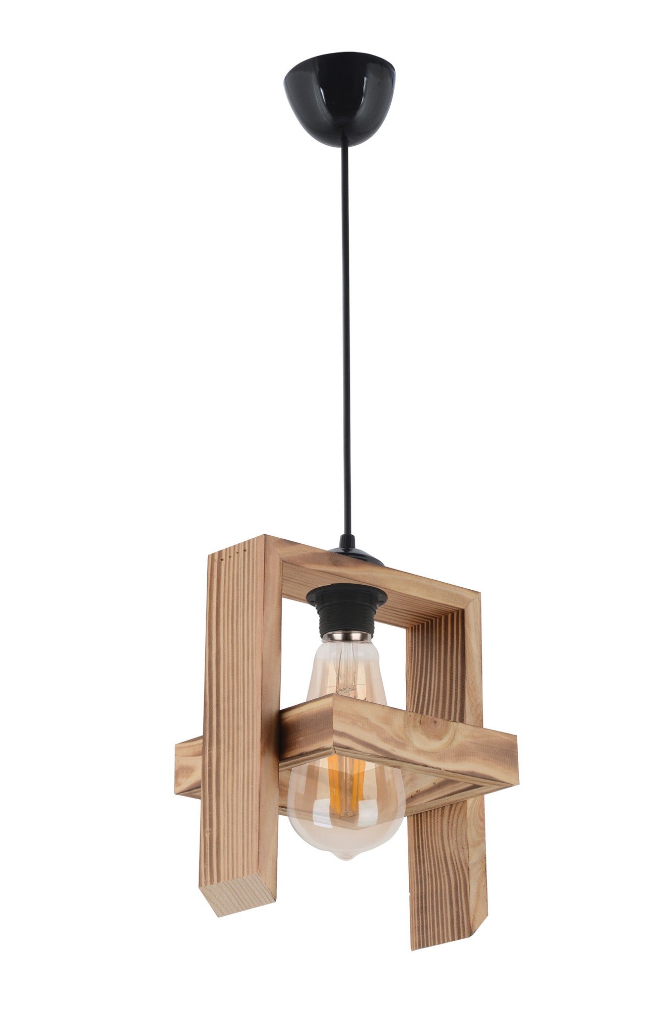 Candeeiro de Teto – 65 cm – Cor natural – Madeira