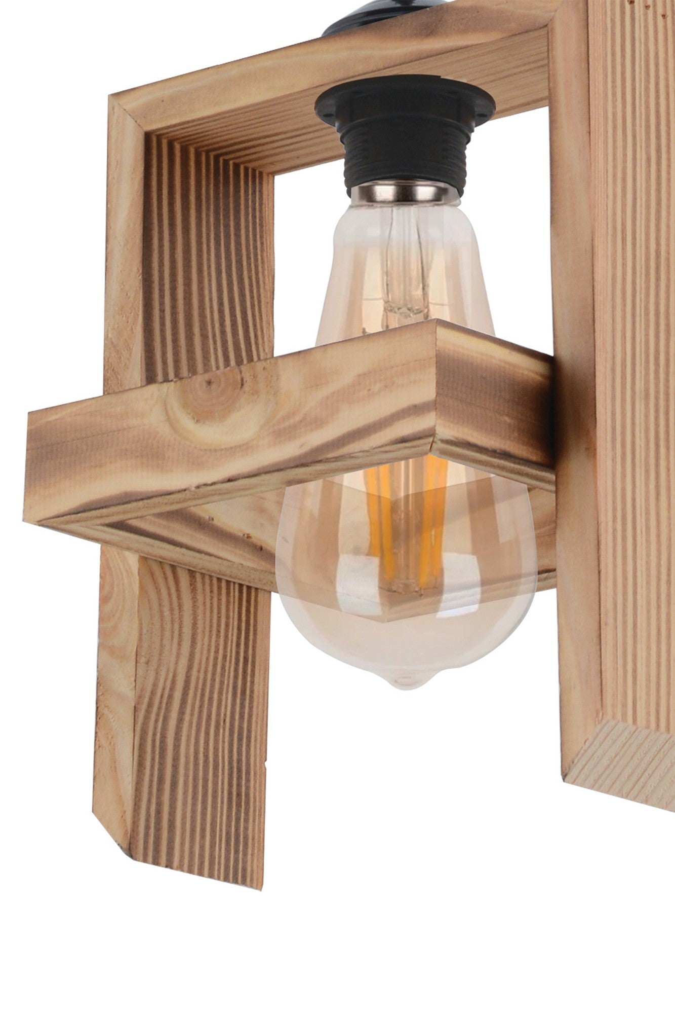 Candeeiro de Teto – 65 cm – Cor natural – Madeira
