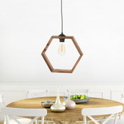 Candeeiro de Teto – 70 cm – Marrom – Madeira