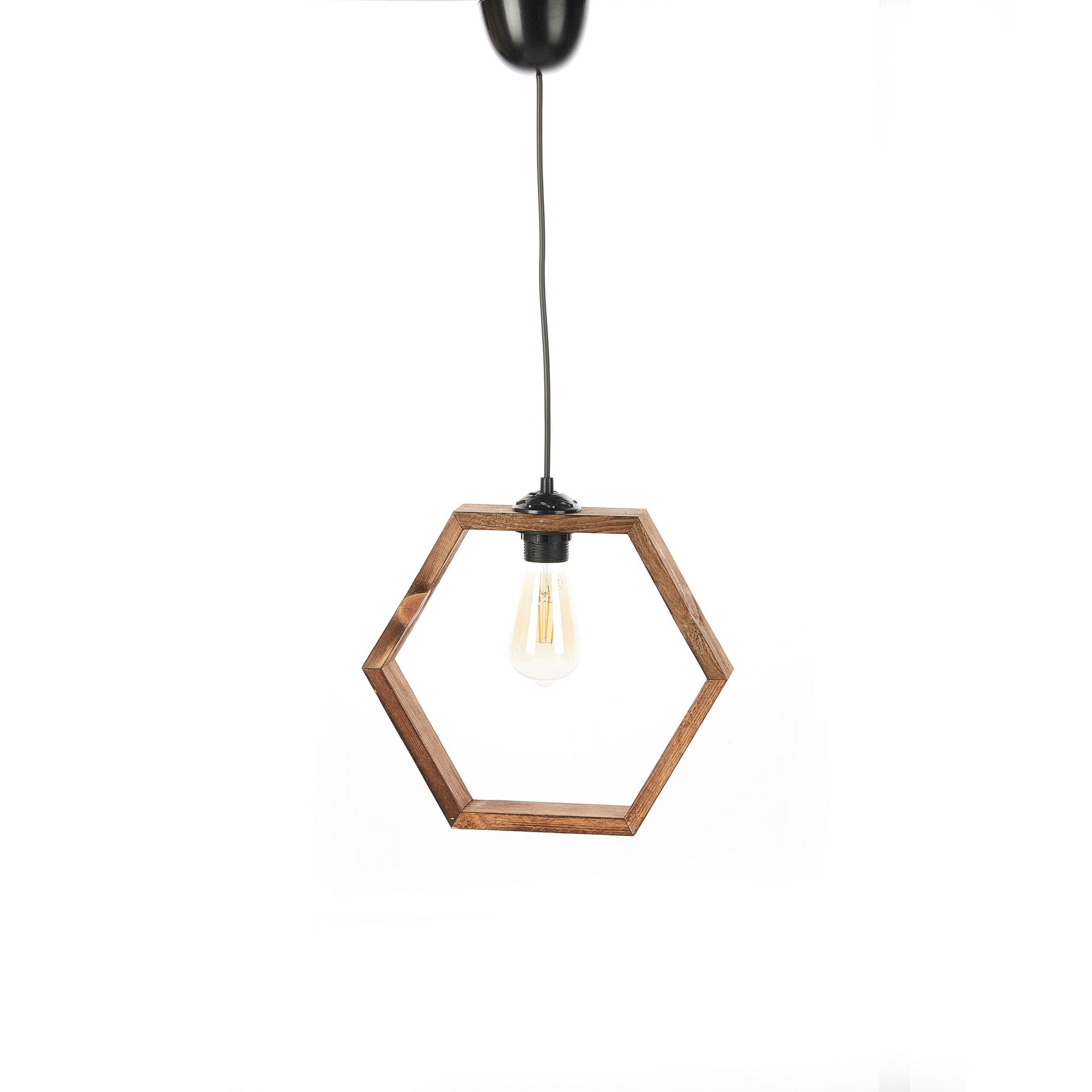 Candeeiro de Teto – 70 cm – Marrom – Madeira