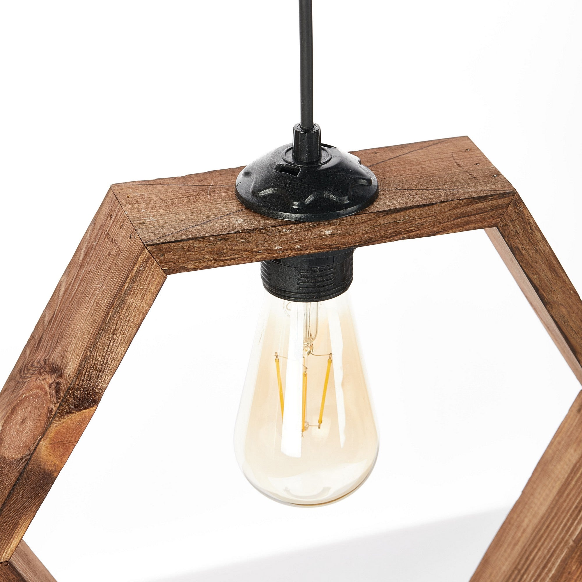 Candeeiro de Teto – 70 cm – Marrom – Madeira