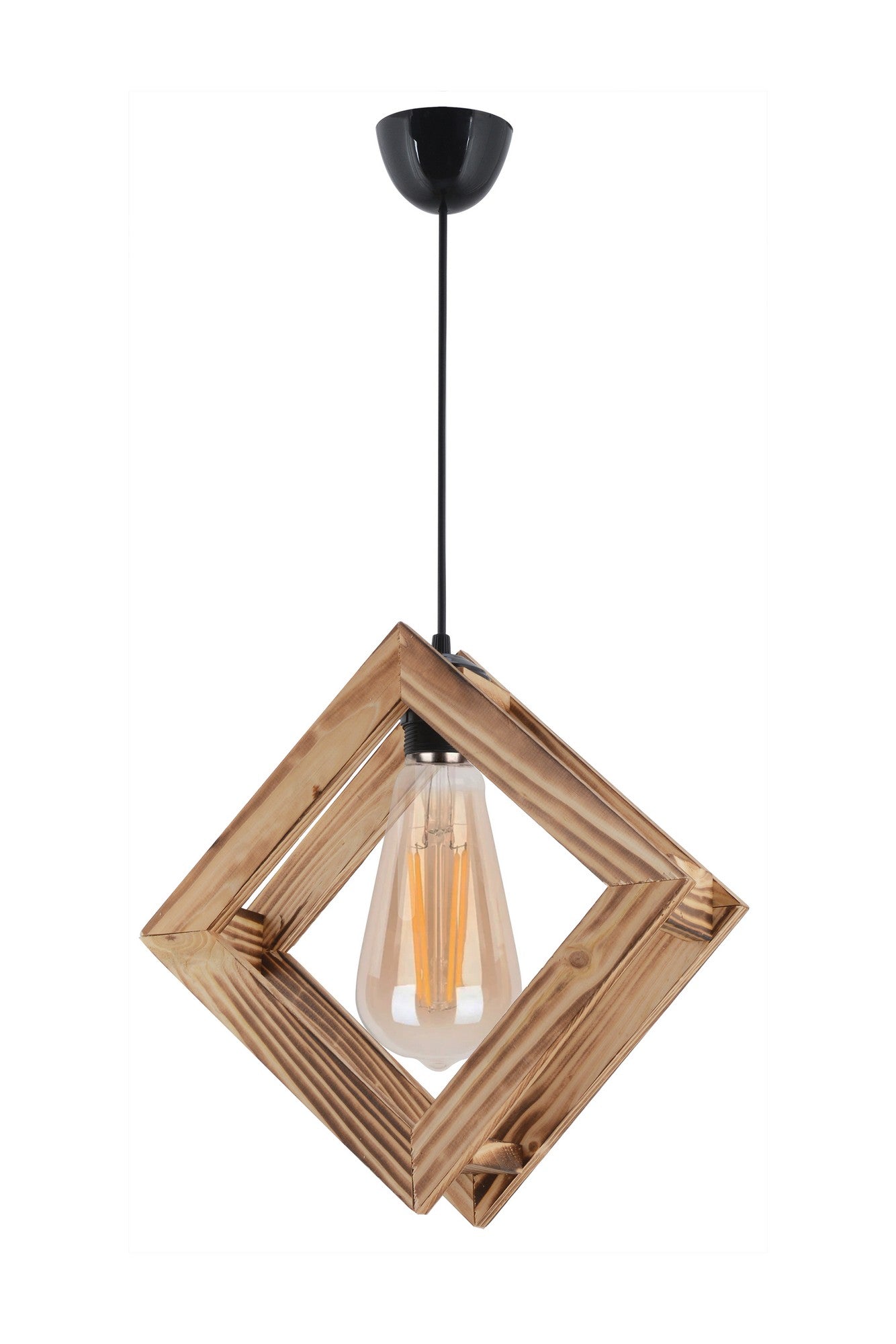 Candeeiro de Teto – 75 cm – Madeira Natural