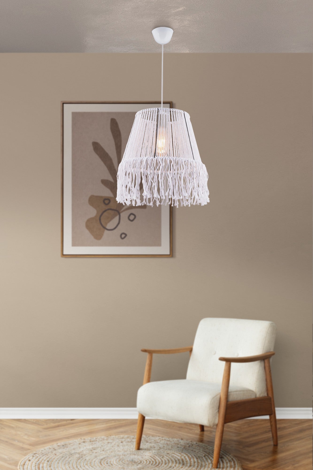 Candeeiro de Teto – 30 x 20 cm – Branco – Metálico