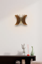 Candeeiro de Parede – 20 x 28 x 20 cm – Noz – MDF