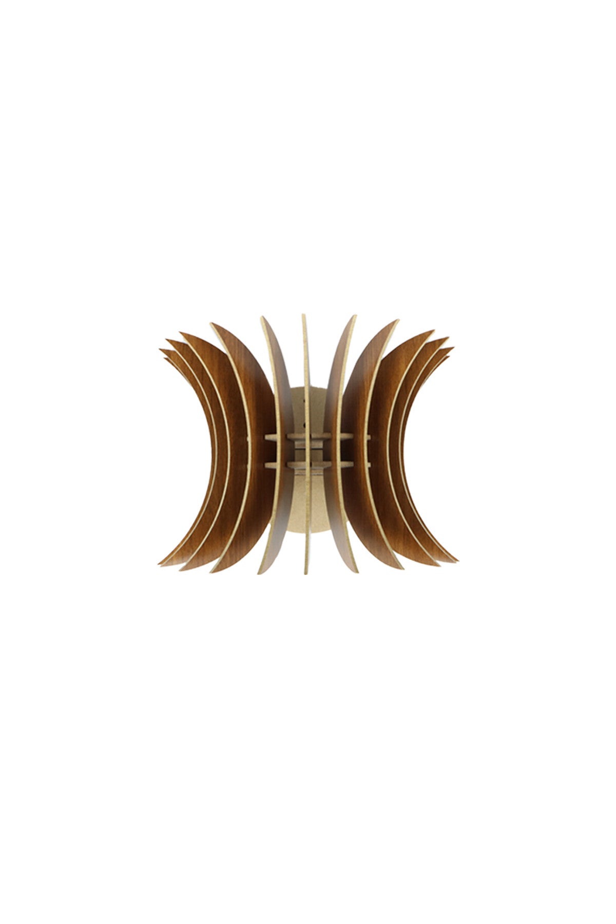 Candeeiro de Parede – 20 x 28 x 20 cm – Noz – MDF