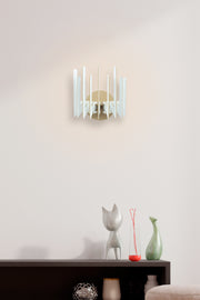 Candeeiro de Parede – 20 cm x 24 cm x 19 cm x 22 cm – Branco – MDF