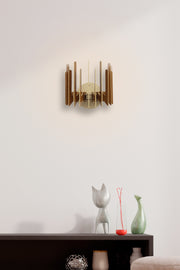 Candeeiro de Parede – 22 cm altura – Nogueira – MDF