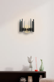 Candeeiro de Parede – 20cm x 24cm x 19cm – Preto – MDF