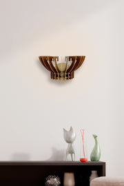 Candeeiro de Parede – 15 cm x 32 cm x 22 cm – Noz – MDF