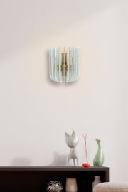 Candeeiro de Parede – 20 cm x 18,5 cm x 16 cm – Branco – MDF