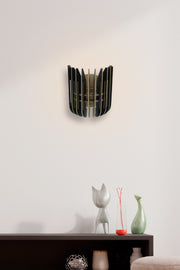 Candeeiro de Parede – 20 cm x 18,5 cm x 16 cm – Preto – MDF