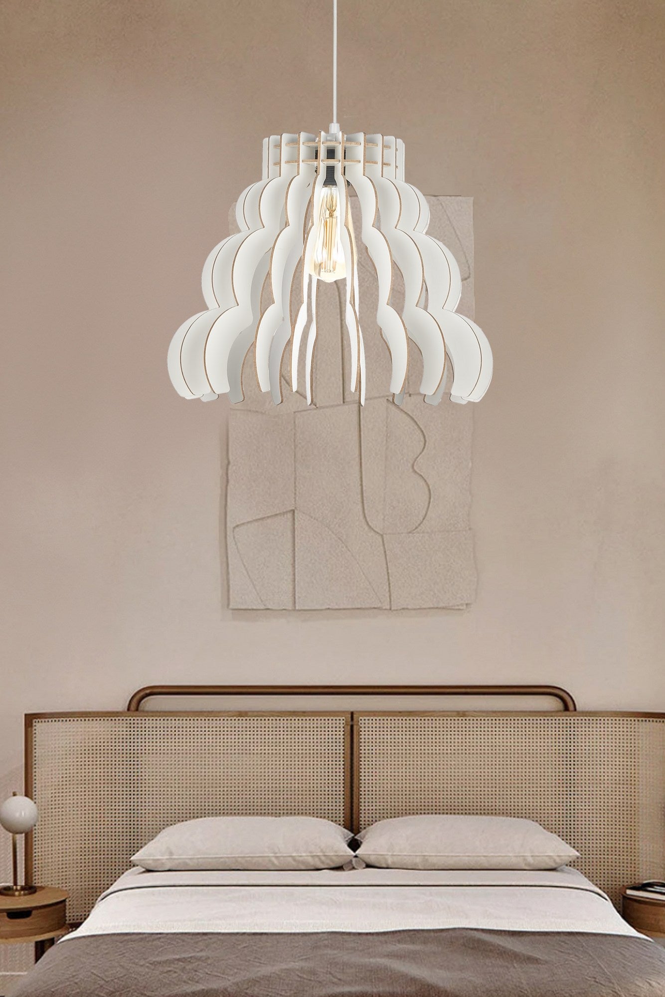 Candeeiro de Teto – 31 cm – Branco – MDF