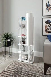 Candeeiro de Pé – 135 cm – Branco – Aglomerado com MDF e Tecido