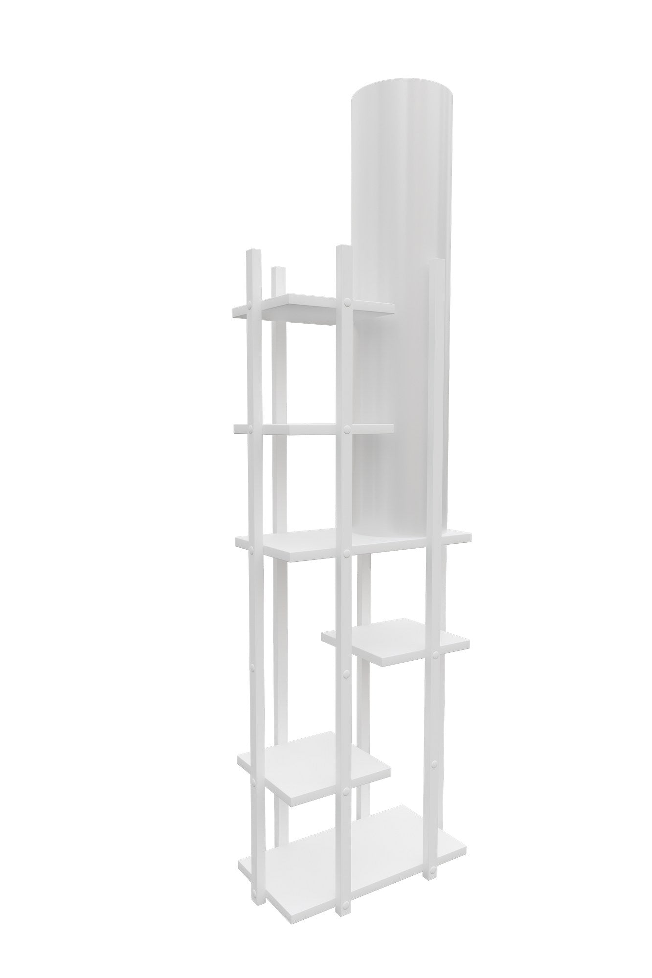 Candeeiro de Pé – 160 cm – Branco – Aglomerado e MDF
