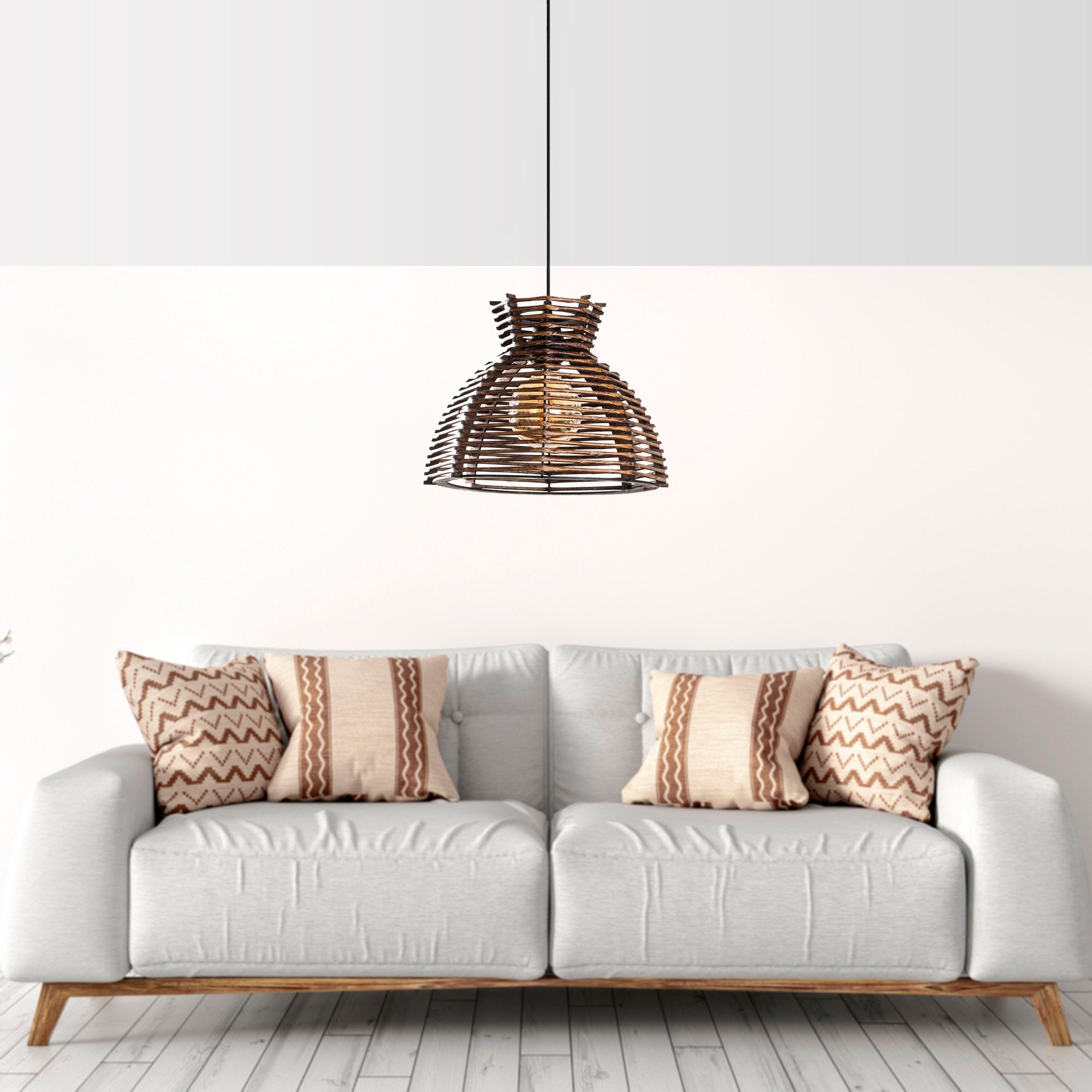 Candeeiro de Teto – 60 cm – Cor antiquada – Madeira
