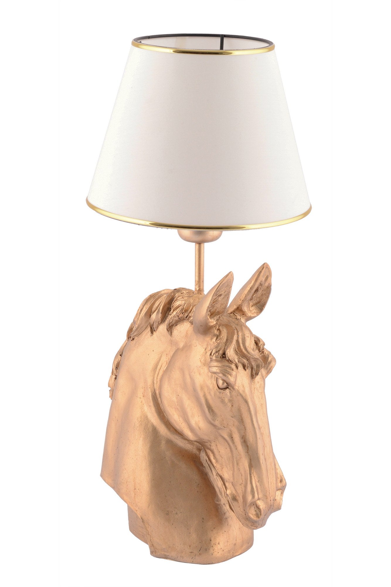 Candeeiro de mesa-Horse-Branco
Ouro