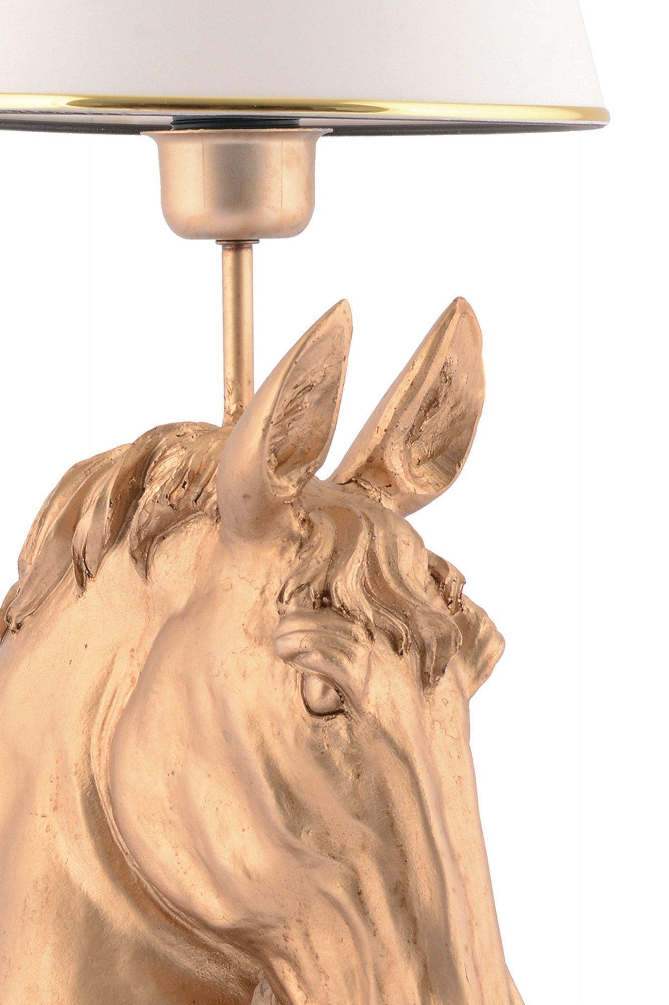 Candeeiro de mesa-Horse-Branco
Ouro