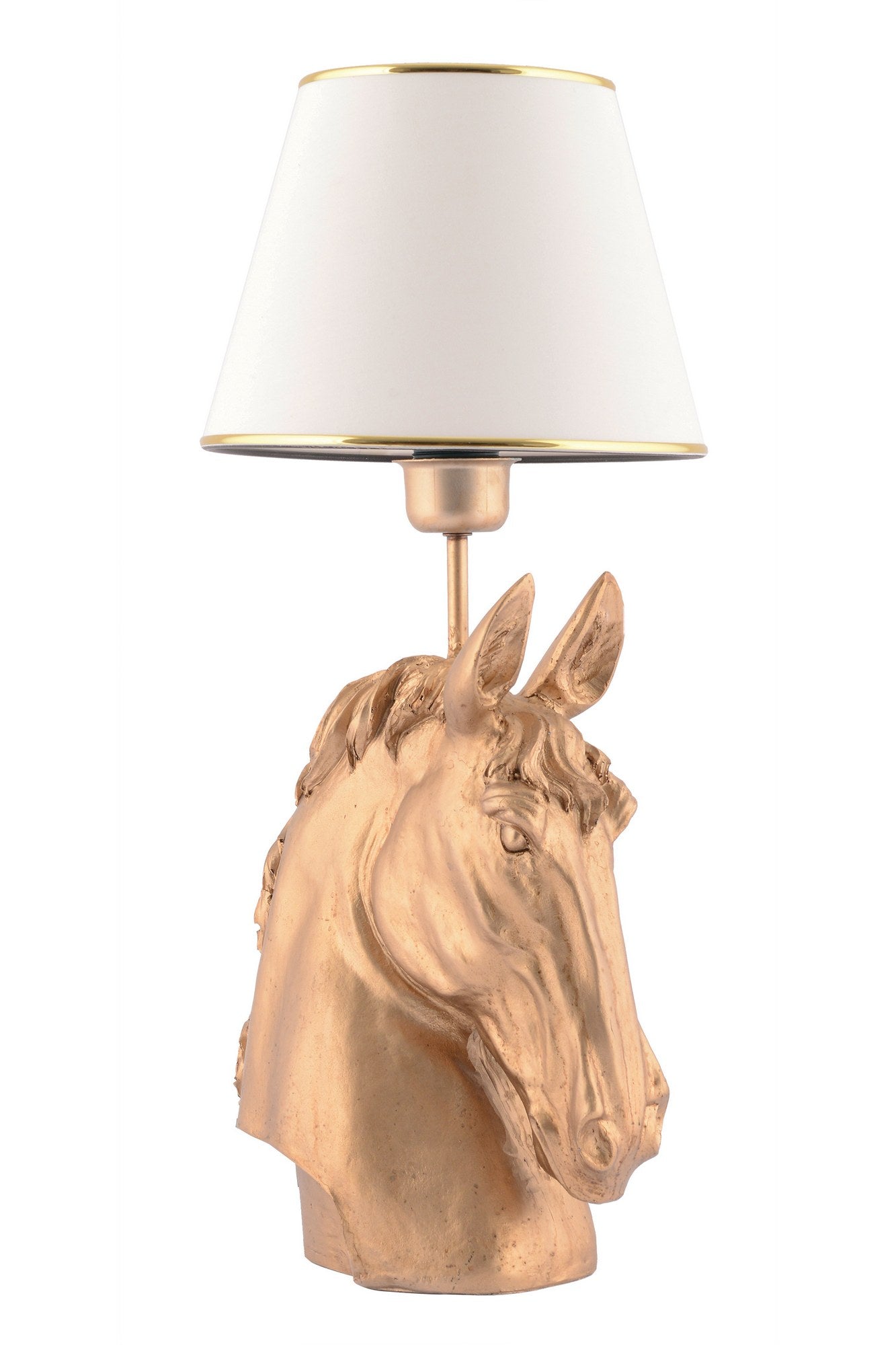 Candeeiro de mesa-Horse-Branco
Ouro