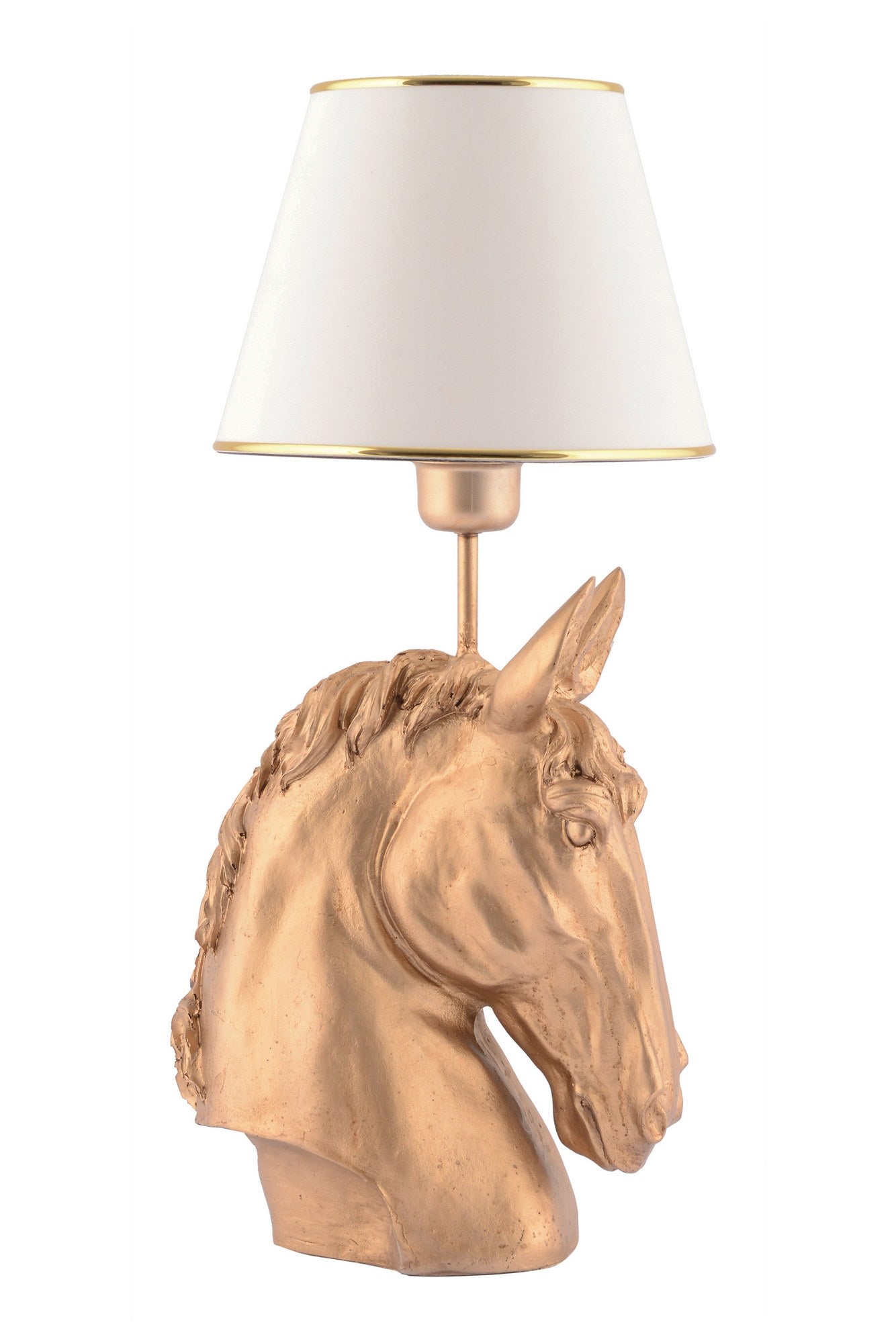 Candeeiro de mesa-Horse-Branco
Ouro