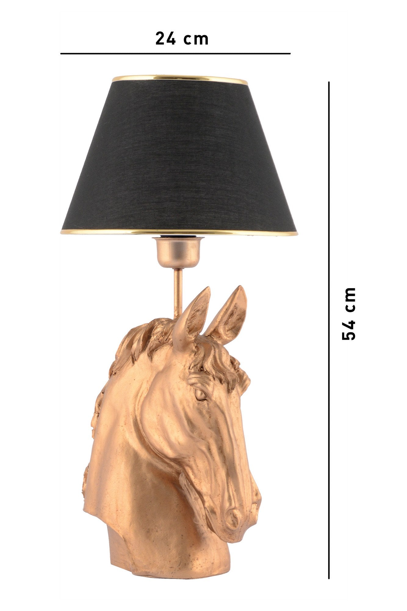 Candeeiro de mesa-Horse-Preto
Dourado