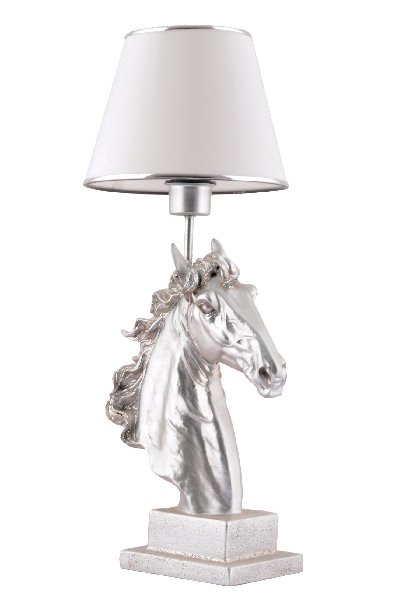 Candeeiro de mesa-Horse-Branco
Prata