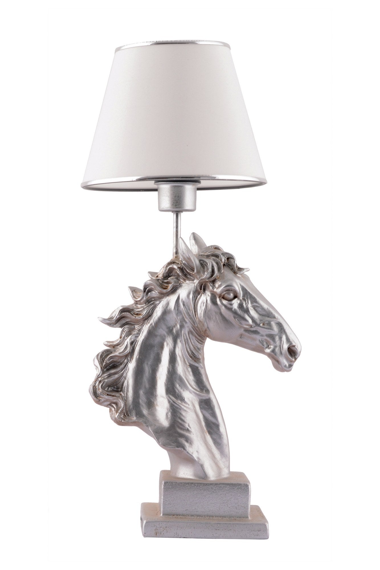 Candeeiro de mesa-Horse-Branco
Prata